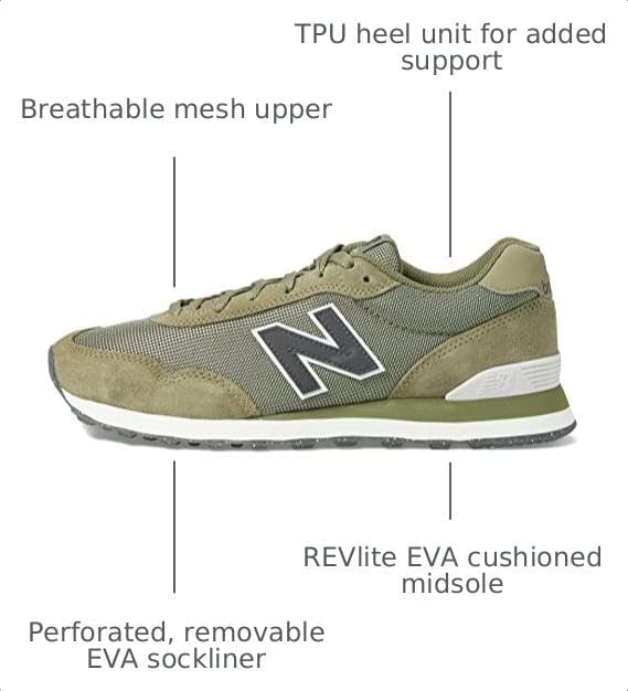 image:imageNew Balance Mens 515 V3 Covert GreenBlacktop 9 XWide