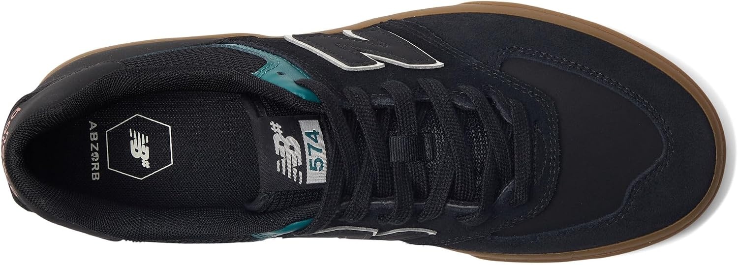 image:imageNew Balance Mens 574 Vulc SneakersBlackVintage Teal