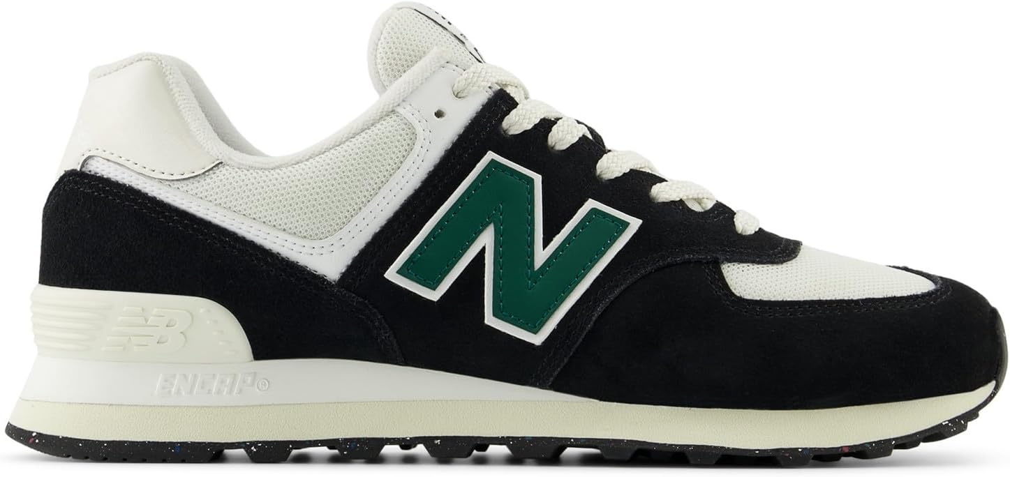 image:imageNew Balance Mens 574 Vulc SneakersBlackWhiteMarsh Green