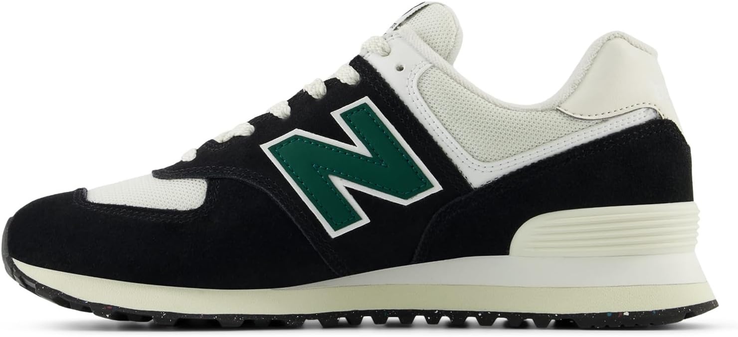 image:imageNew Balance Mens 574 Vulc SneakersBlackWhiteMarsh Green