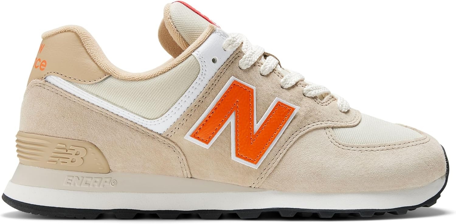 image:imageNew Balance Mens 574 Vulc SneakersBoneOrange