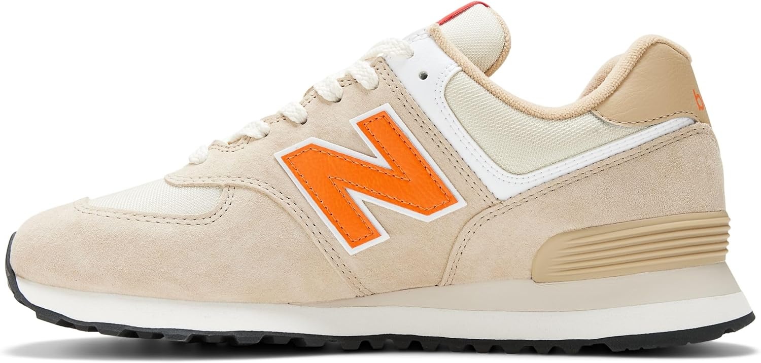 image:imageNew Balance Mens 574 Vulc SneakersBoneOrange