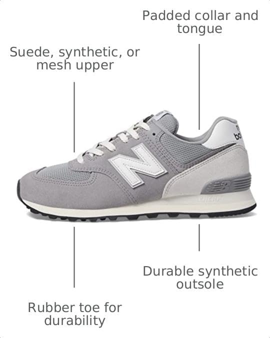 image:imageNew Balance Mens 574 Vulc SneakersGreyWhite