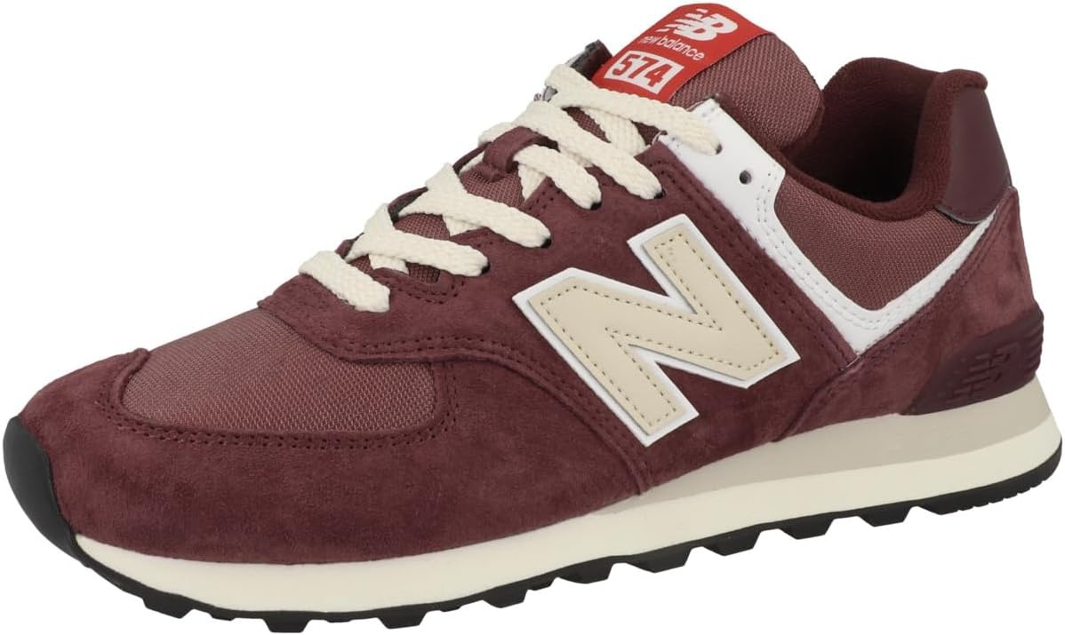 image:imageNew Balance Mens 574 Vulc SneakersMaroonGrey