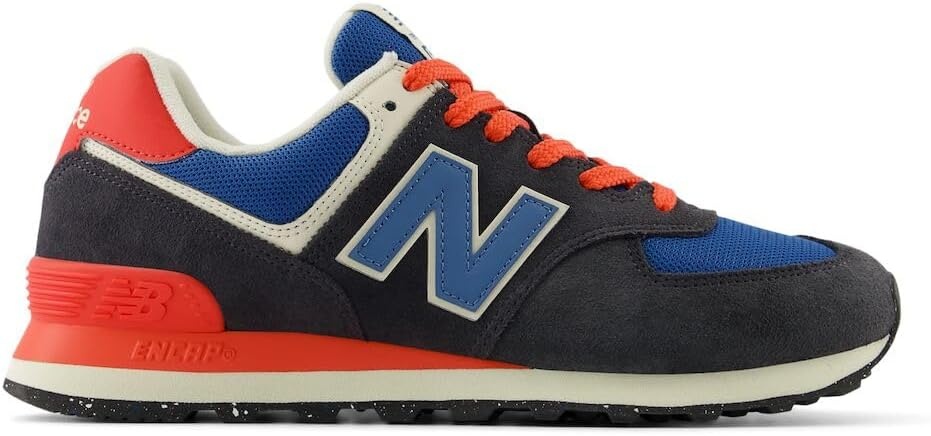 image:imageNew Balance Mens 574 Vulc SneakersPhantomBlue AgateBlast Red