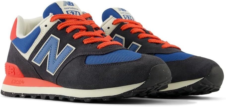 image:imageNew Balance Mens 574 Vulc SneakersPhantomBlue AgateBlast Red