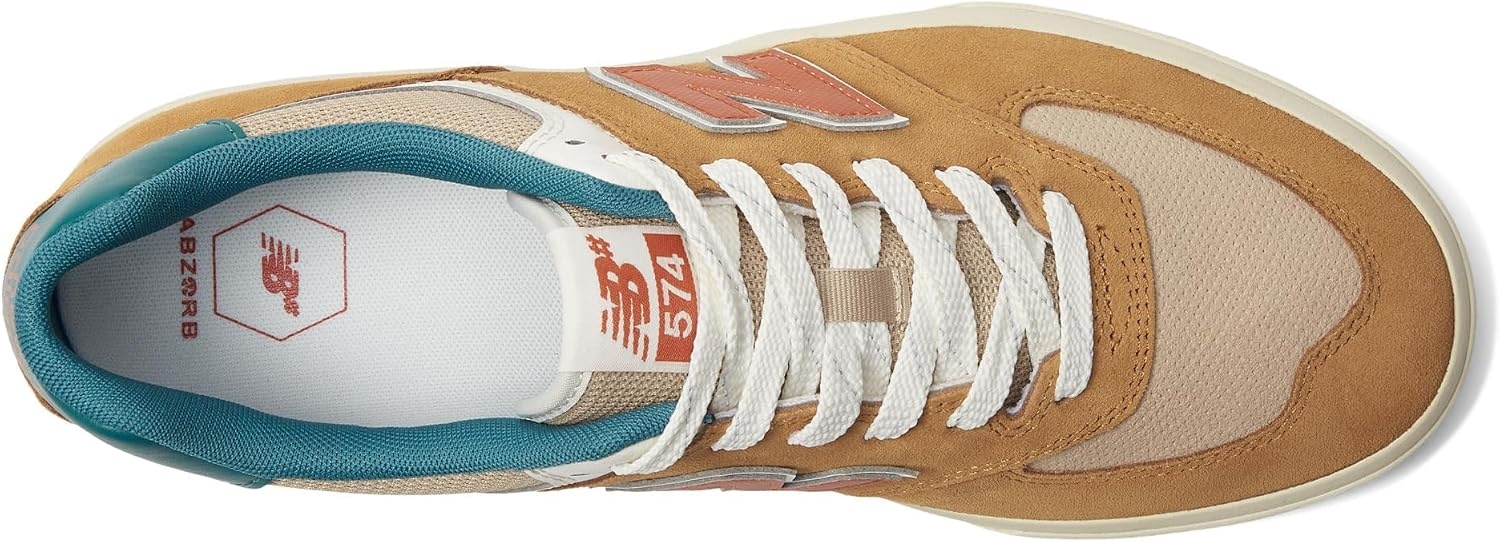 image:imageNew Balance Mens 574 Vulc SneakersWheatVintage Teal