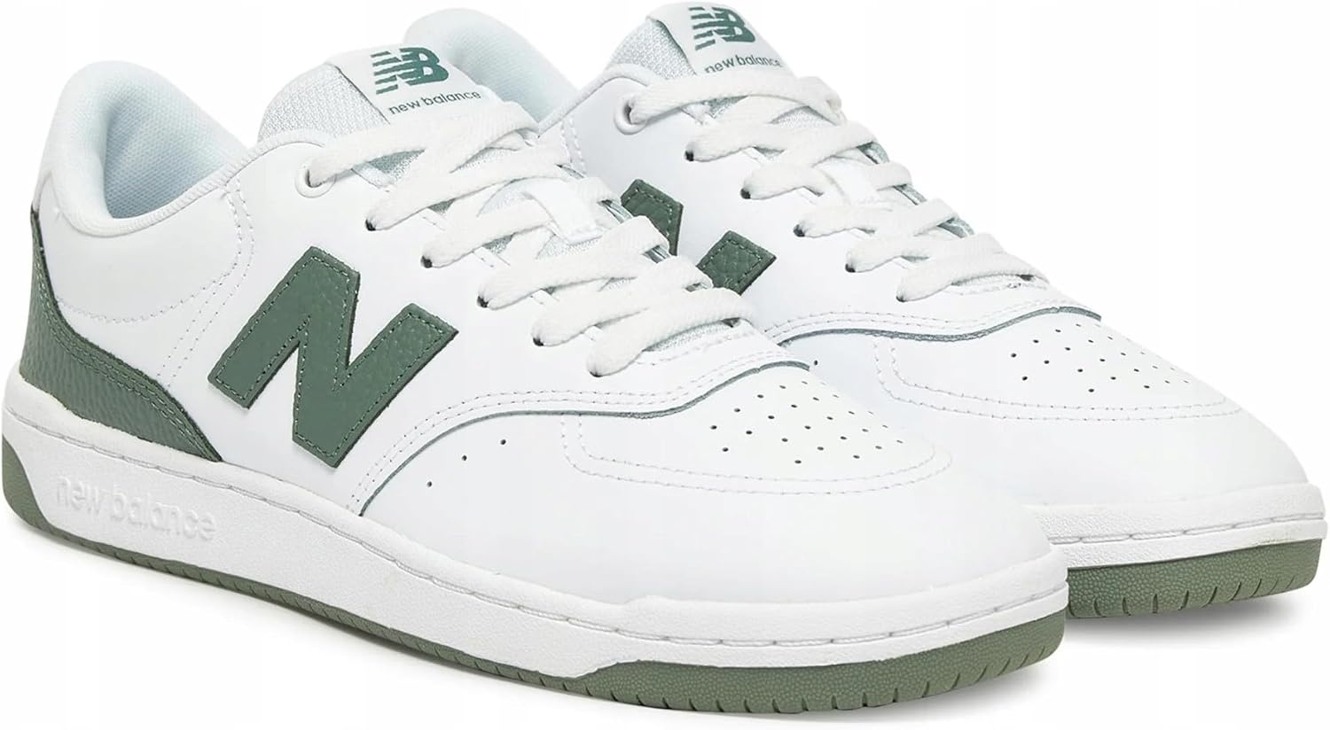 image:imageNew Balance Mens 80 Sneaker Casual ShoesWhiteDark Juniper