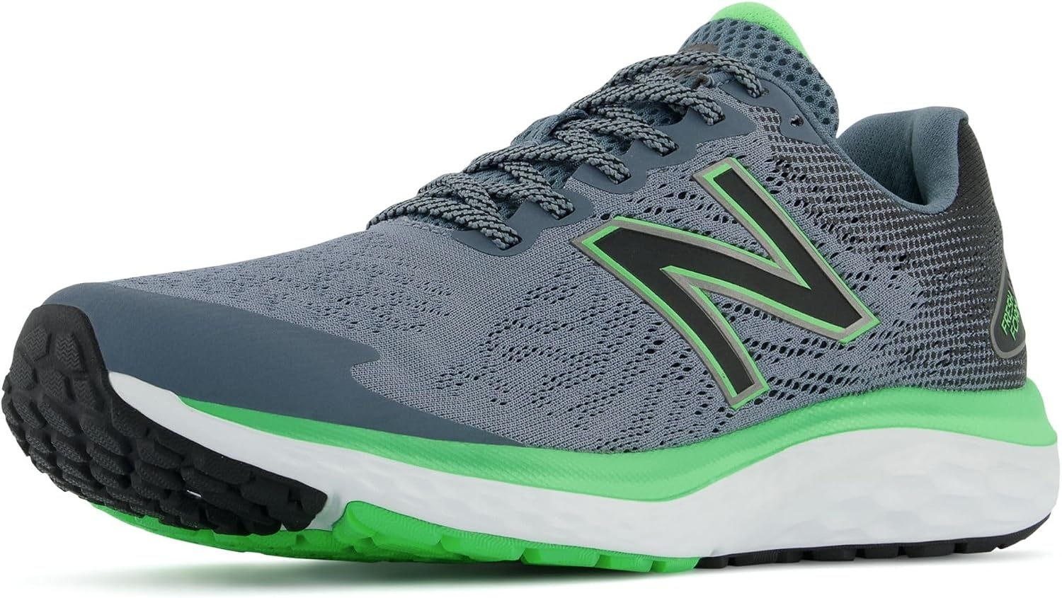 image:imageNew Balance Mens Fresh Foam 680 V7 Running Shoe Casual ShoesOcean GreyBlackVibrant Spring