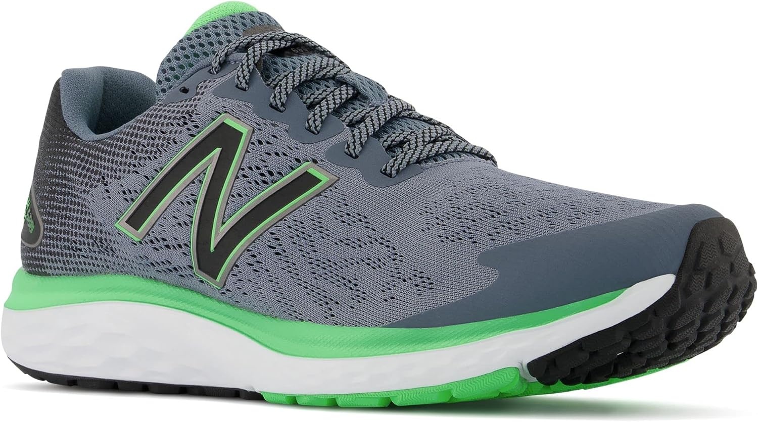 image:imageNew Balance Mens Fresh Foam 680 V7 Running Shoe Casual ShoesOcean GreyBlackVibrant Spring
