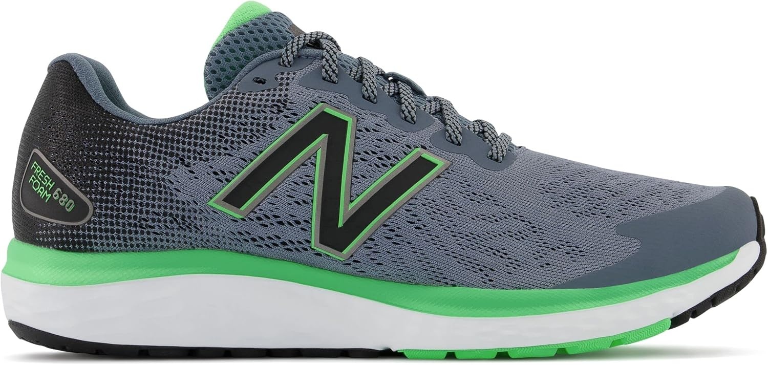 image:imageNew Balance Mens Fresh Foam 680 V7 Running Shoe Casual ShoesOcean GreyBlackVibrant Spring