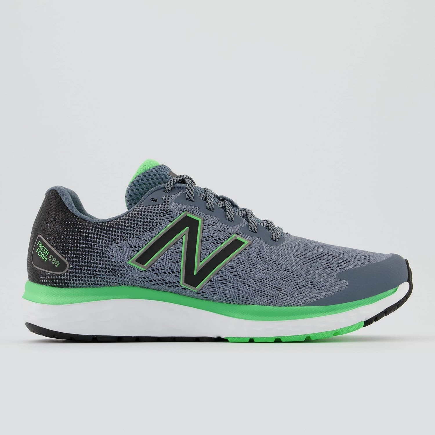 image:imageNew Balance Mens Fresh Foam 680 V7 Running Shoe Casual ShoesOcean GreyBlackVibrant Spring