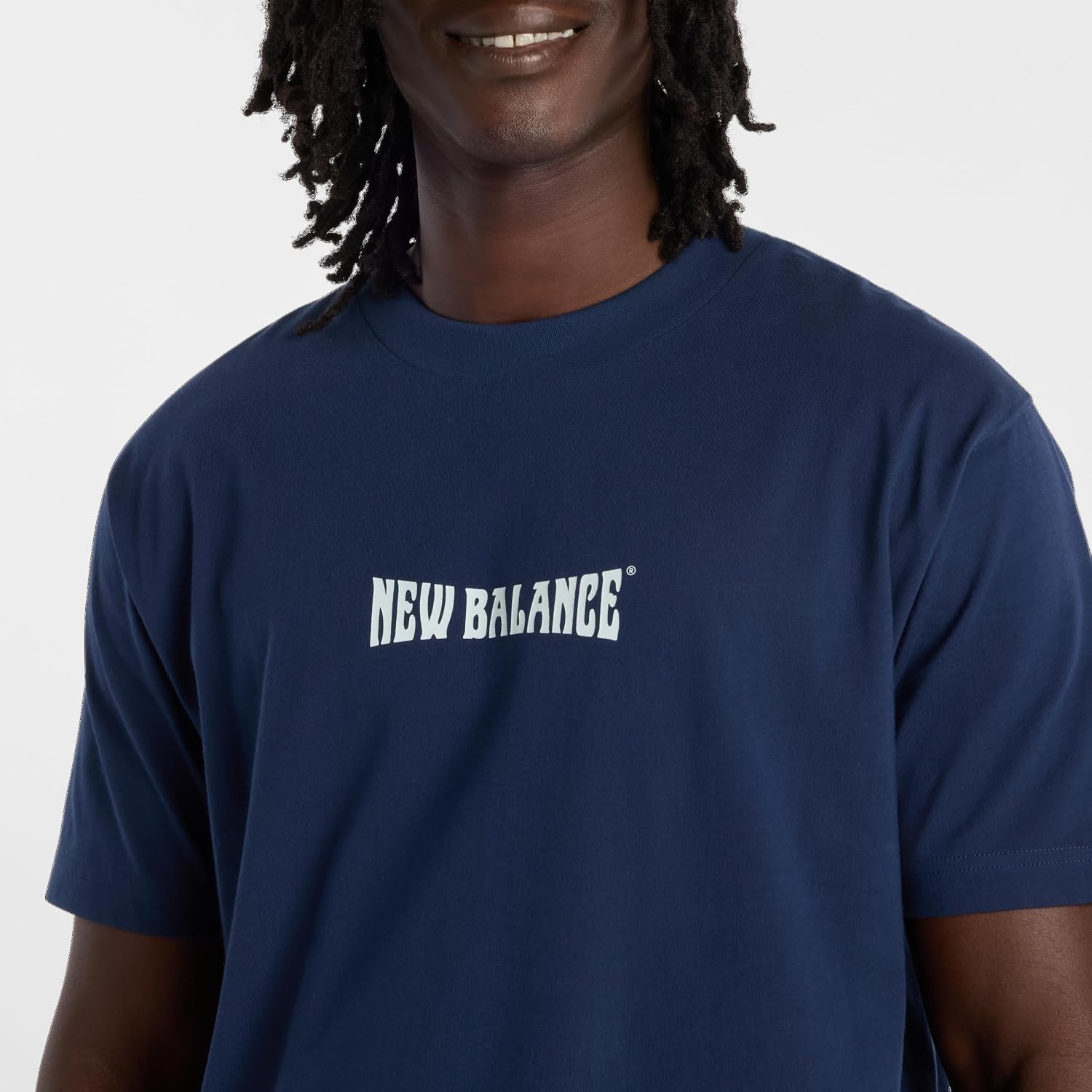 image:imageNew Balance Mens Graphic TShirtNb Navy Wavey