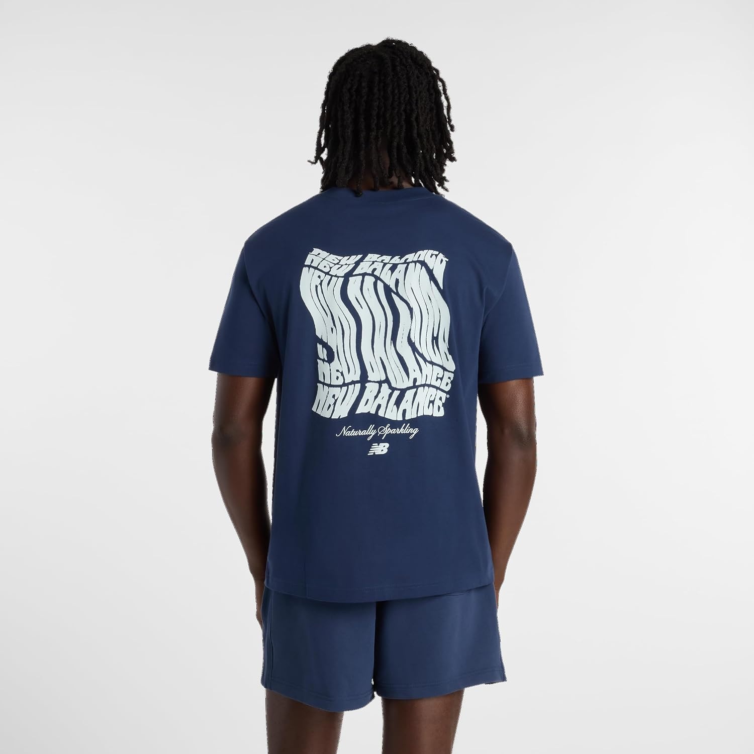 image:imageNew Balance Mens Graphic TShirtNb Navy Wavey