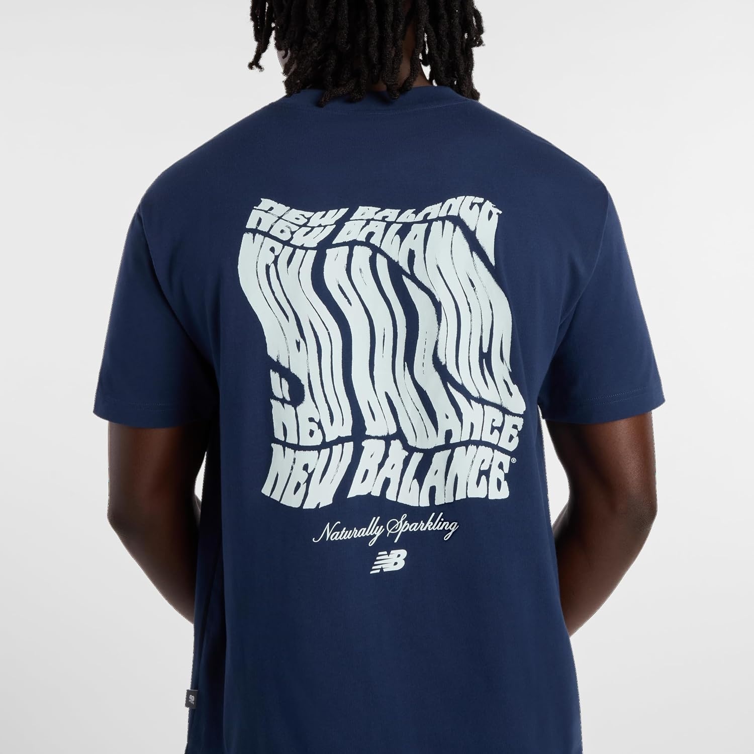 image:imageNew Balance Mens Graphic TShirtNb Navy Wavey