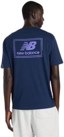 image:imageNew Balance Mens Graphic TShirtNb Navy Woven Label