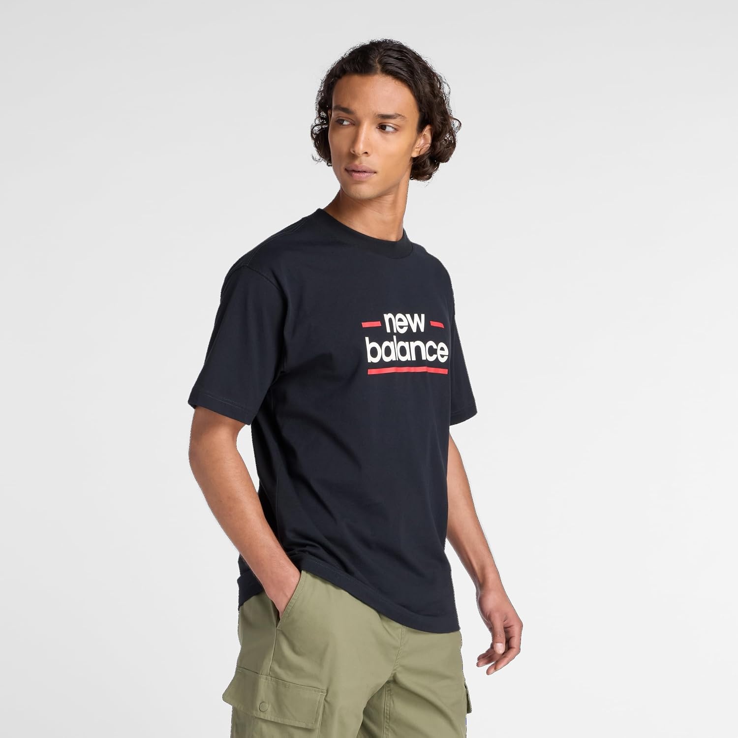 image:imageNew Balance Mens Linear Lines TShirtBlack