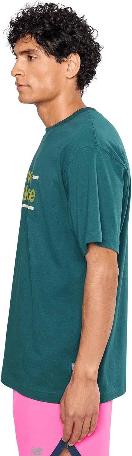 image:imageNew Balance Mens Linear Lines TShirtMedusa Green Linear Lines