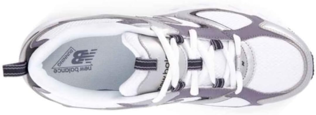 image:imageNew Balance UnisexAdult 408 Sneaker Casual ShoesNb 103 WhiteSilver Metallic