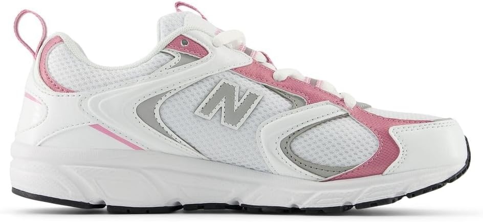 image:imageNew Balance UnisexAdult 408 Sneaker Casual ShoesWhiteSilver MetallicPink Sugar