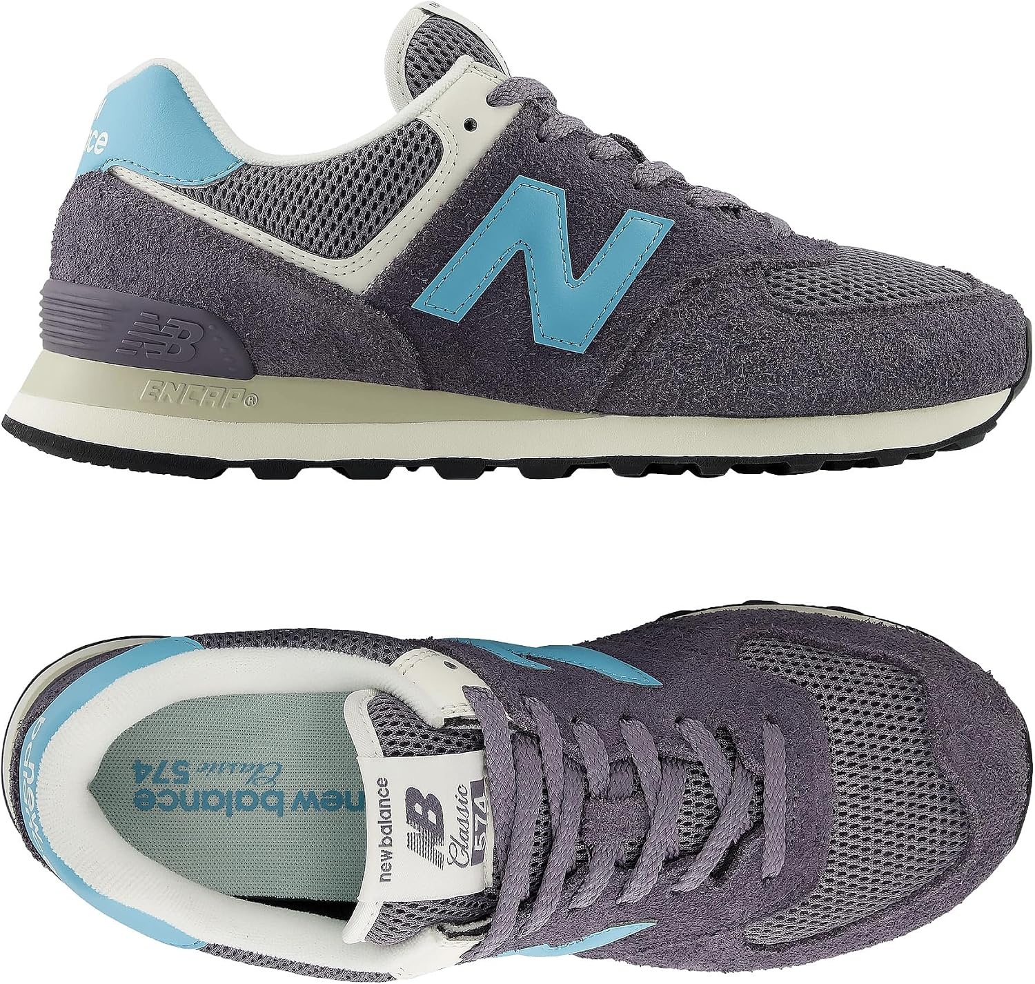 image:imageNew Balance UnisexAdult U574v1 Casual ShoesNeptune GreyTaffy Blue