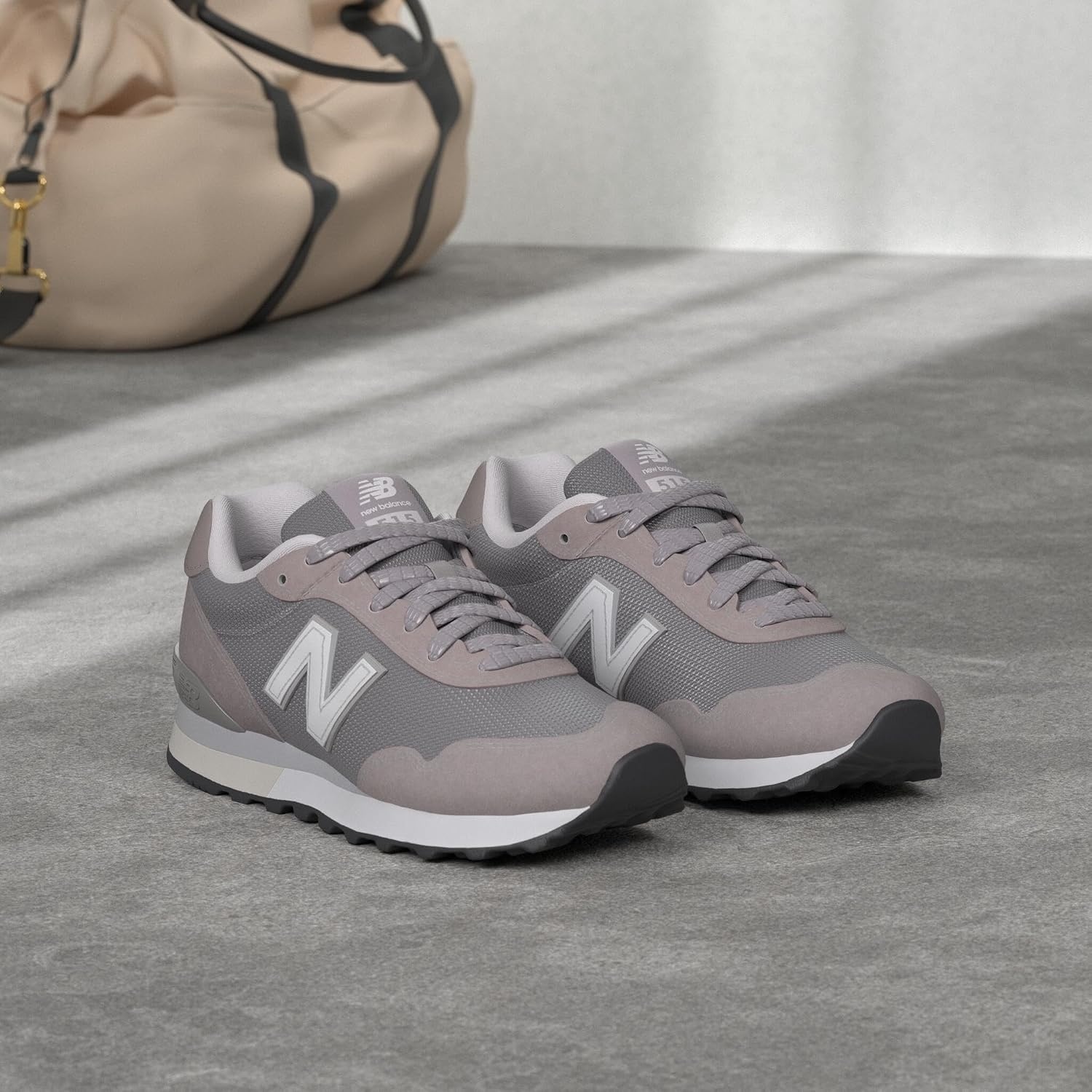 image:imageNew Balance Womens 515 V3 SneakerMarbleheadNb WhiteSilver Mink