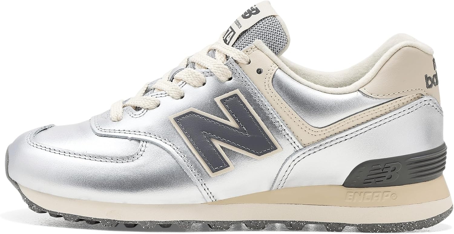 image:imageNew Balance Womens 574 ShoesMetallic SilverArtic Grey