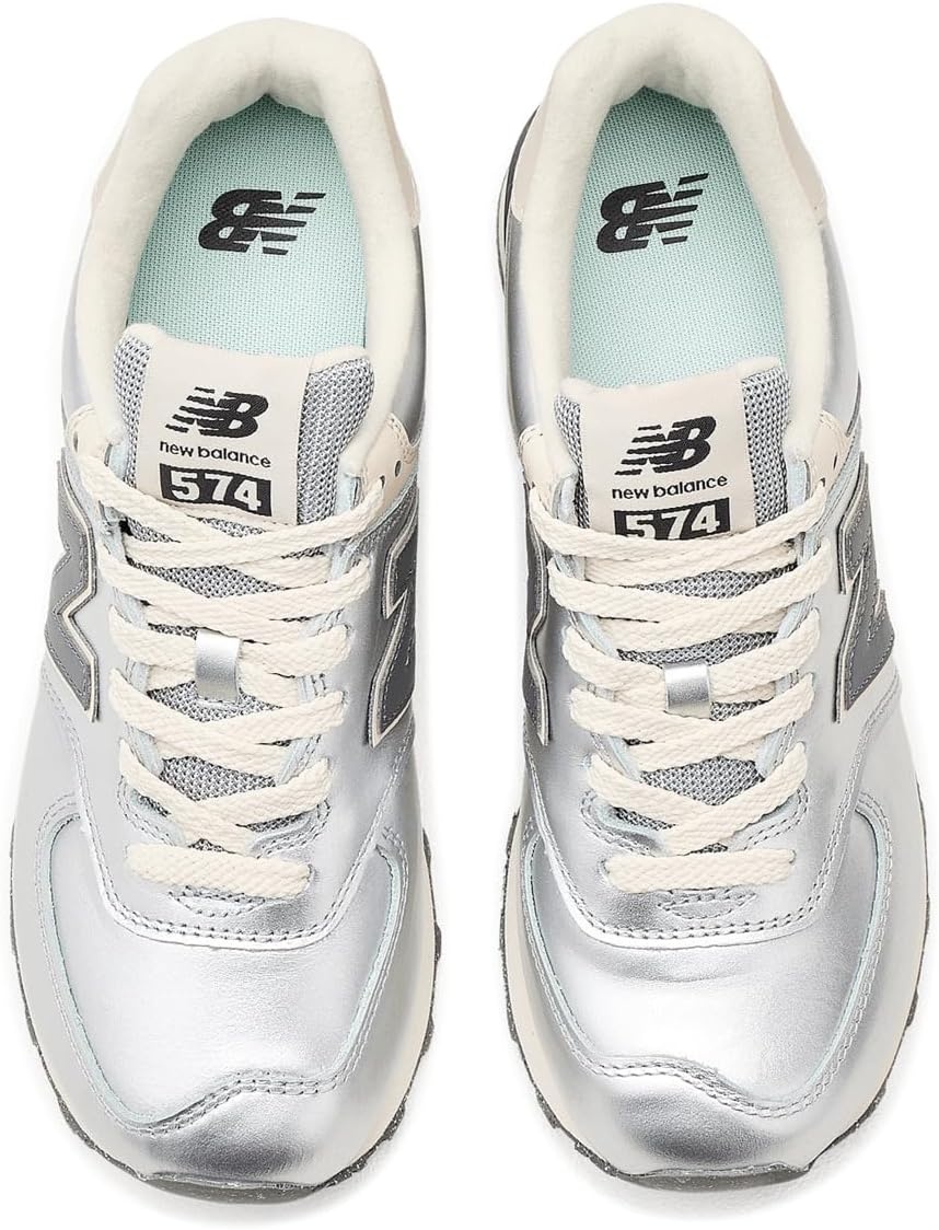 image:imageNew Balance Womens 574 ShoesMetallic SilverArtic Grey