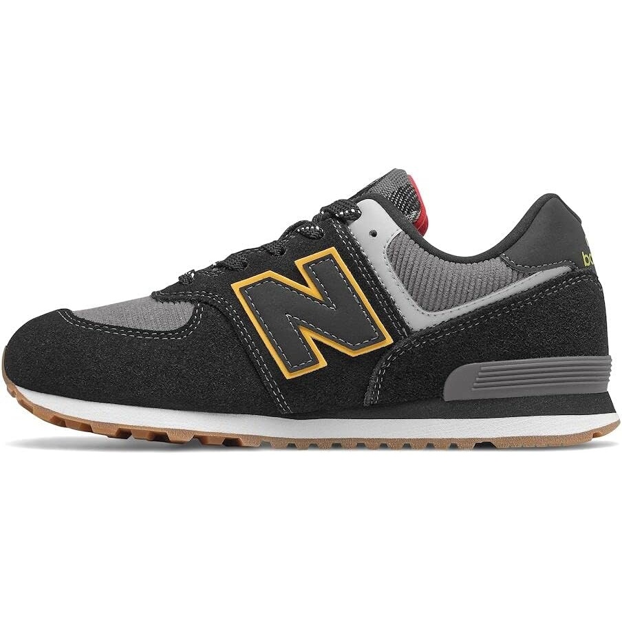 image:imageNew Balance Kids 574 V1 Classic LaceUp Sneaker Big KidBlackAspen