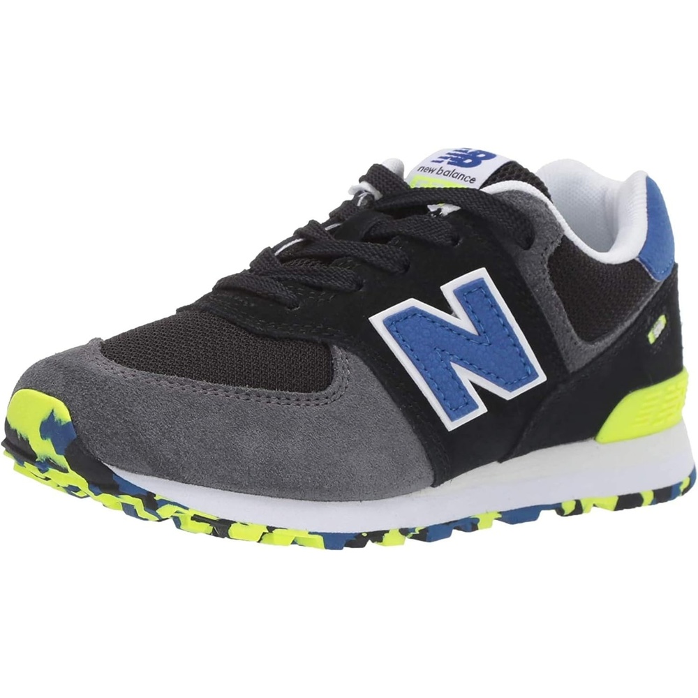 image:imageNew Balance Kids 574 V1 Classic LaceUp Sneaker Big KidBlackRoyal Blue