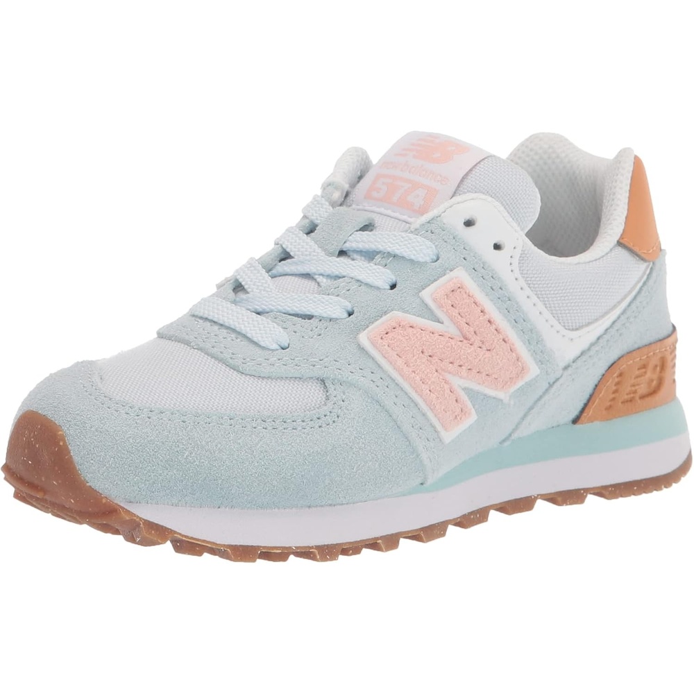 image:imageNew Balance Kids 574 V1 Classic LaceUp Sneaker Big KidMorning FogPink Haze