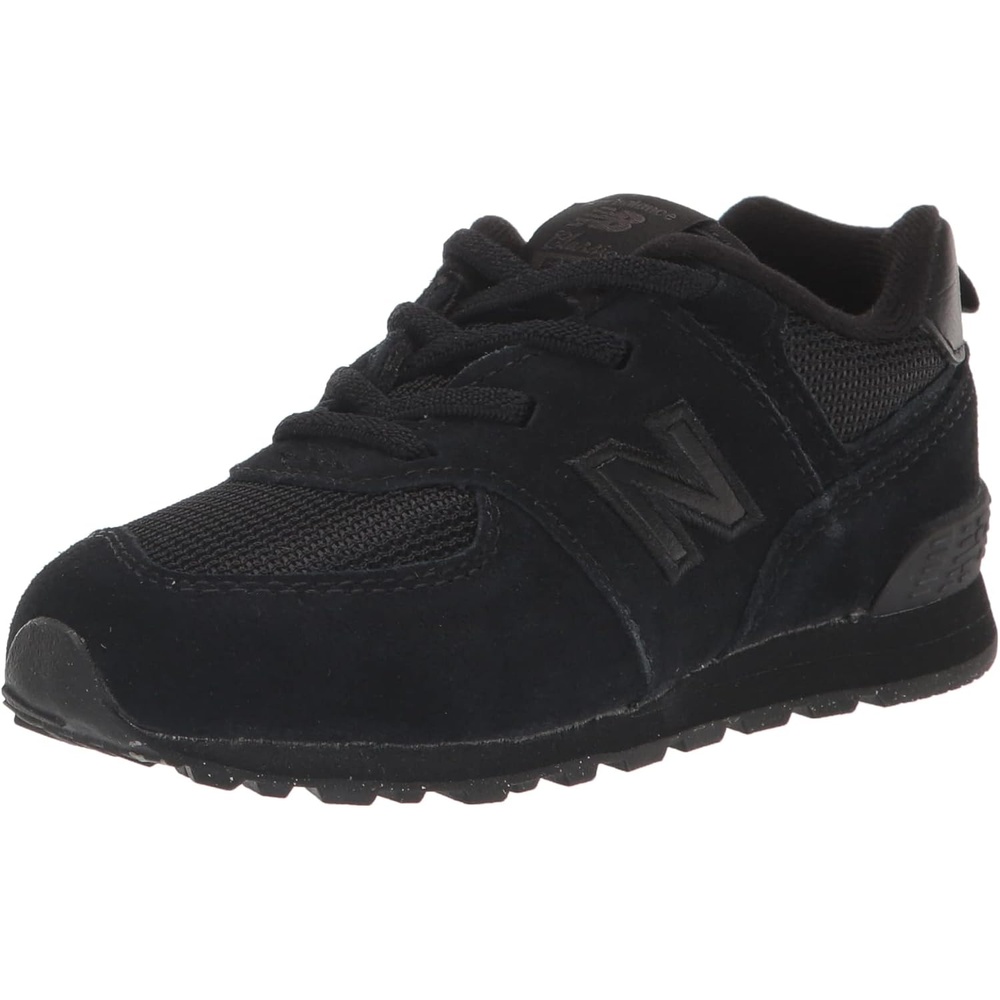 image:imageNew Balance Kids 574 V1 LaceUp Sneakers Casual ShoesBlackBlack
