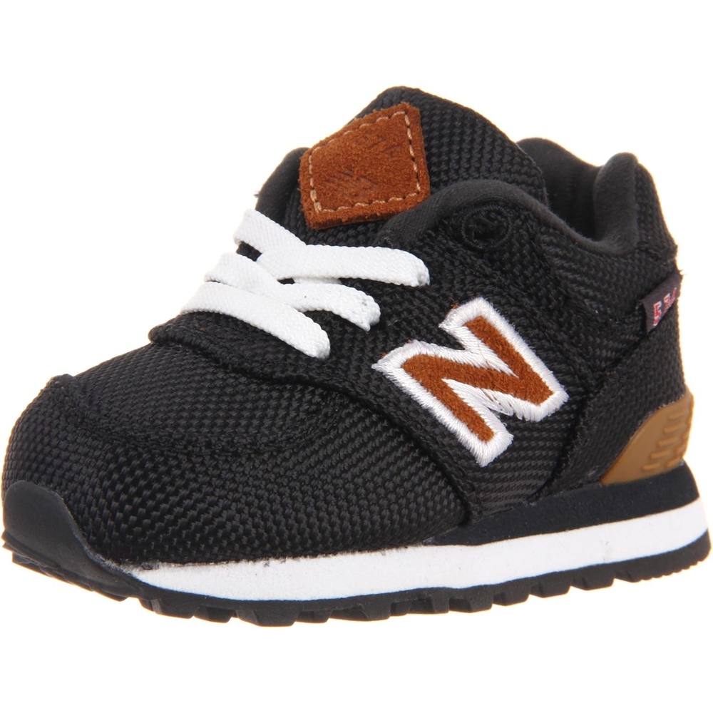 image:imageNew Balance Kids 574 V1 LaceUp Sneakers Casual ShoesBlackBrown