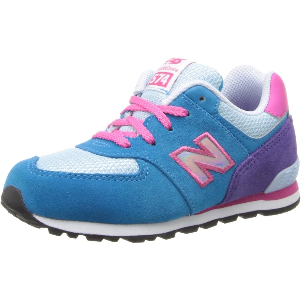 image:imageNew Balance Kids 574 V1 LaceUp Sneakers Casual ShoesBluePink