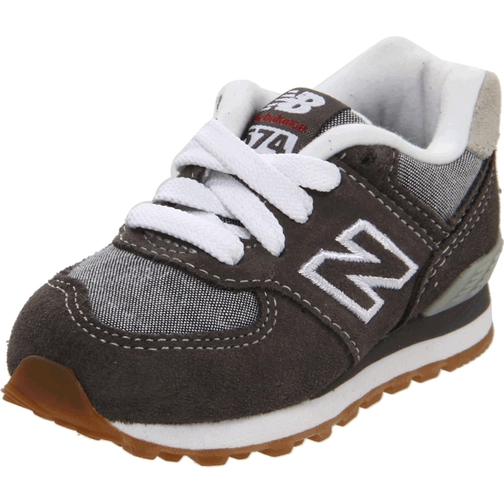 image:imageNew Balance Kids 574 V1 LaceUp Sneakers Casual ShoesCharcoalGrey