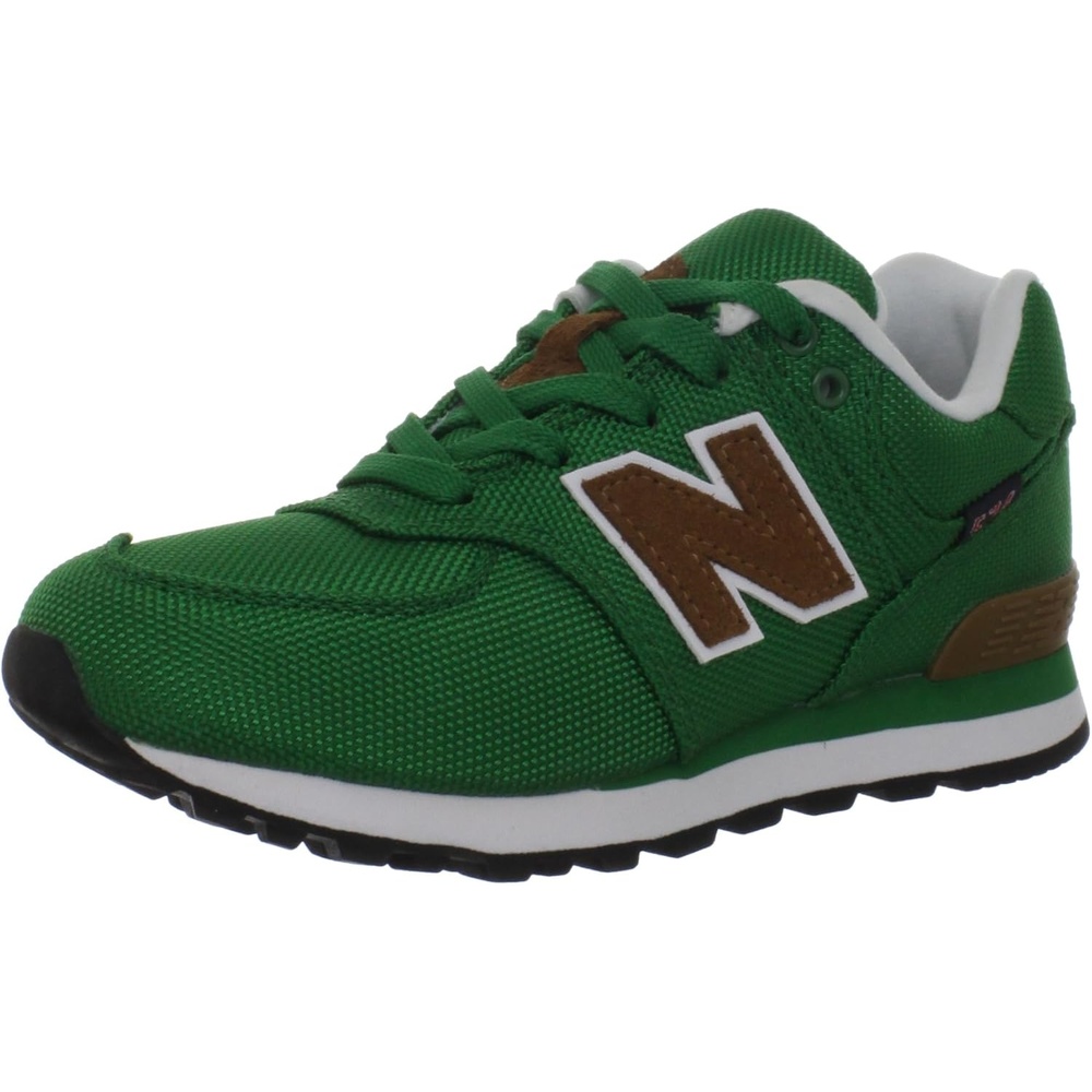 image:imageNew Balance Kids 574 V1 LaceUp Sneakers  Casual ShoesGreenBrown