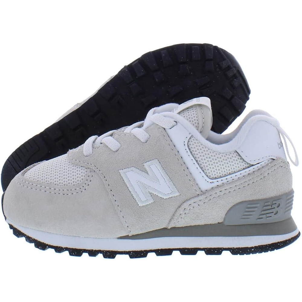 image:imageNew Balance Kids 574 V1 LaceUp Sneakers Casual ShoesGreyBright Whitegrey