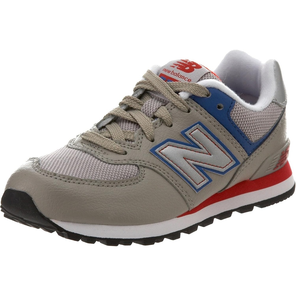 image:imageNew Balance Kids 574 V1 LaceUp Sneakers Casual ShoesGreyRed1