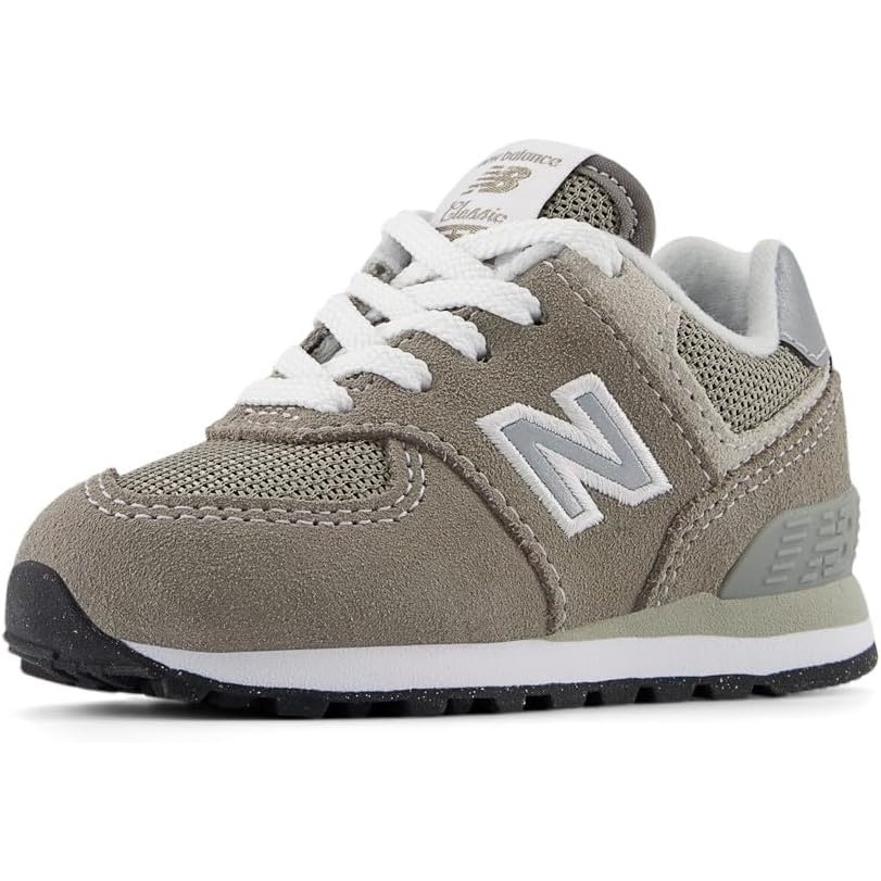 image:imageNew Balance Kids 574 V1 LaceUp Sneakers Casual ShoesGreyWhite