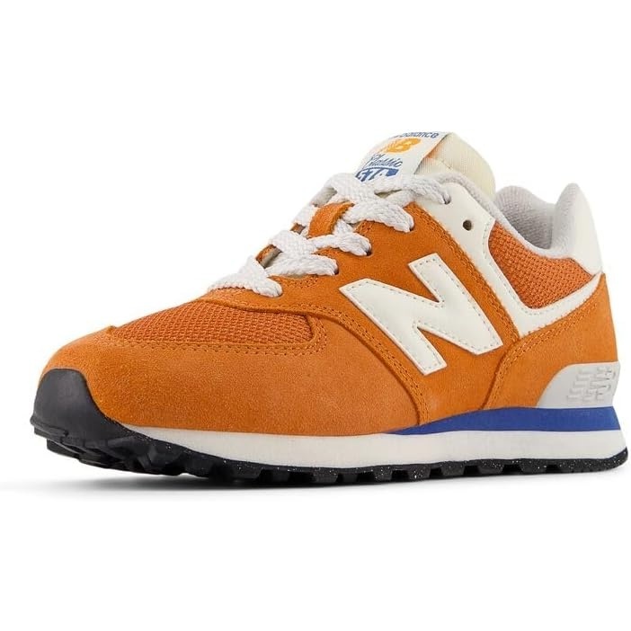 image:imageNew Balance Kids 574 V1 LaceUp Sneakers  Casual ShoesInfield ClaySea Stone