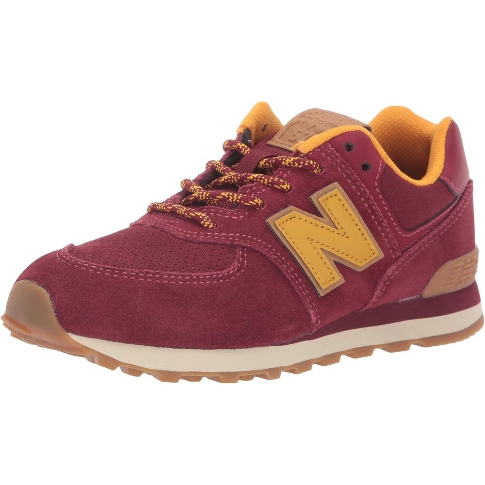 image:imageNew Balance Kids 574 V1 LaceUp Sneakers Casual ShoesMercury RedGold Rush