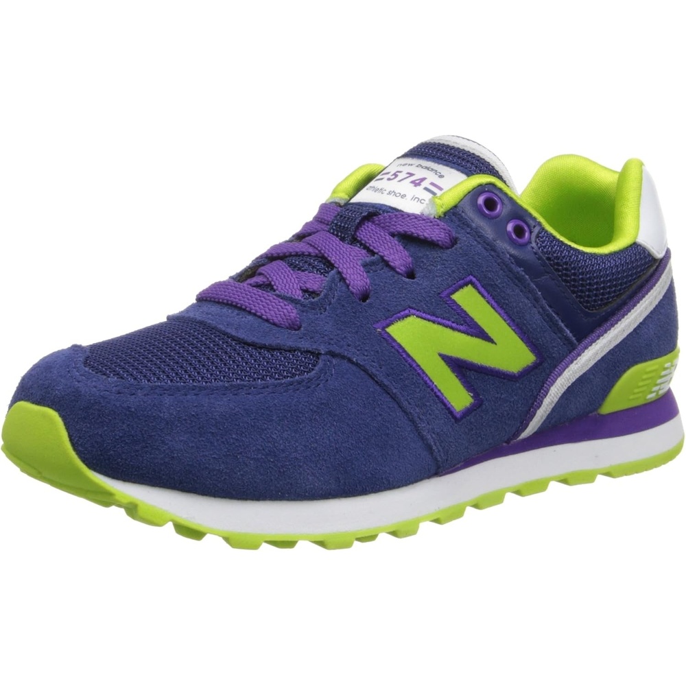 image:imageNew Balance Kids 574 V1 LaceUp Sneakers  Casual ShoesNavyPurple