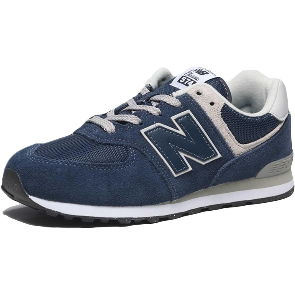 image:imageNew Balance Kids 574 V1 LaceUp Sneakers Casual ShoesNavyWhite
