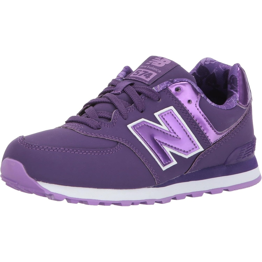 image:imageNew Balance Kids 574 V1 LaceUp Sneakers Casual ShoesPurpleLilac