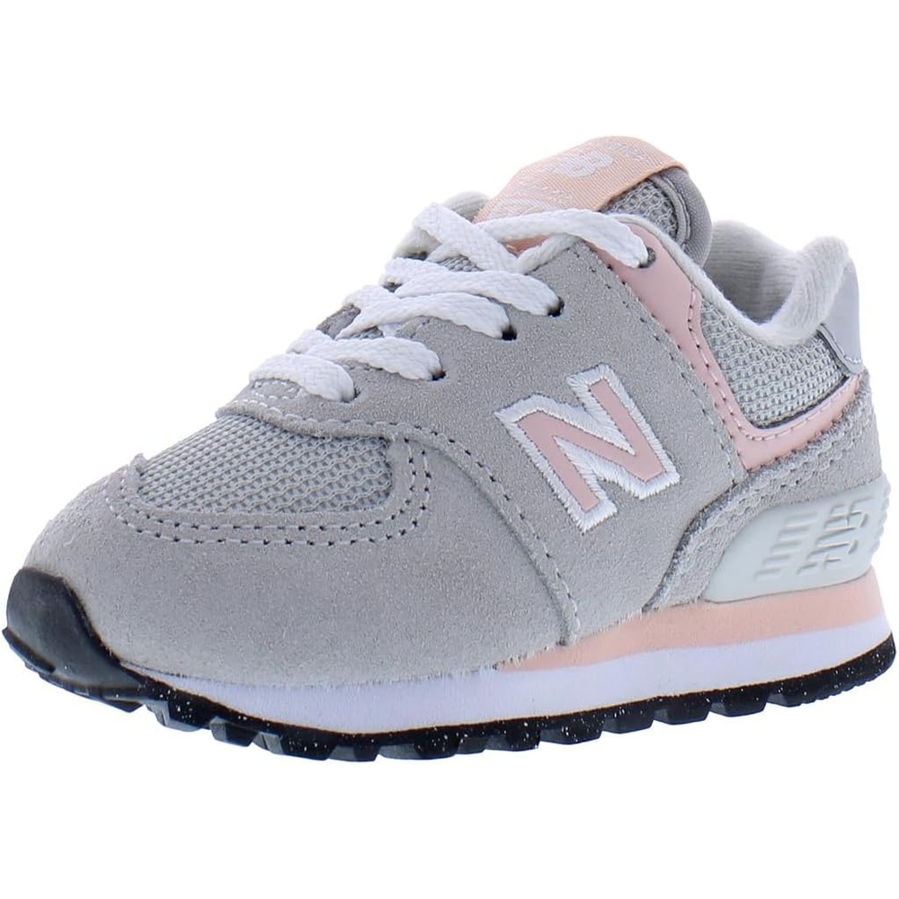 image:imageNew Balance Kids 574 V1 LaceUp Sneakers Casual ShoesRaincloudPink Haze