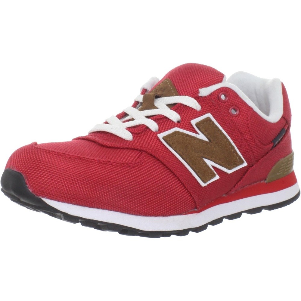 image:imageNew Balance Kids 574 V1 LaceUp Sneakers  Casual ShoesRedBrown