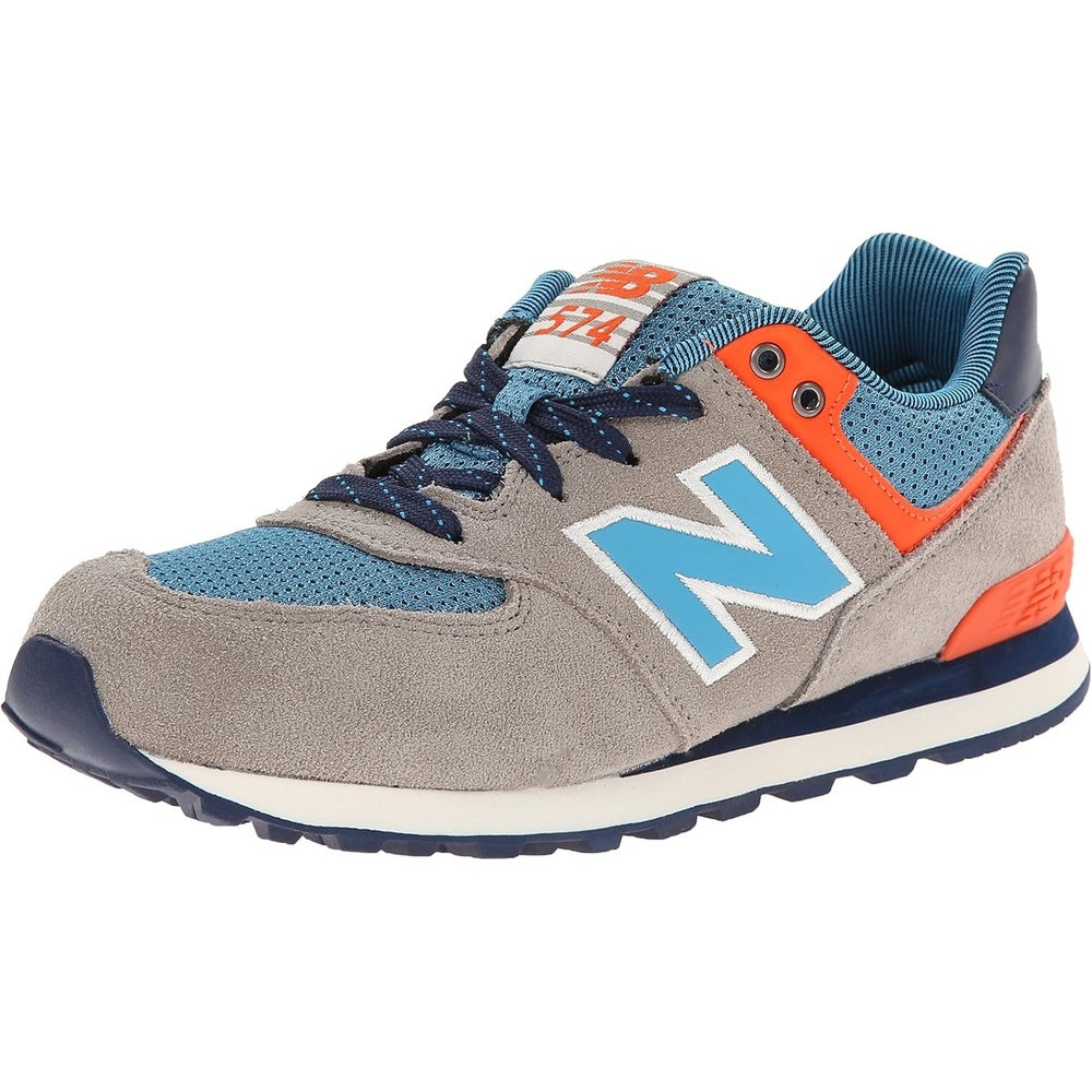 image:imageNew Balance Kids 574 V1 LaceUp Sneakers Casual ShoesTanOrange