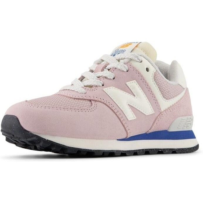 image:imageNew Balance Kids 574 V1 LaceUp Sneakers Casual ShoesTwilight HazeSea Stone