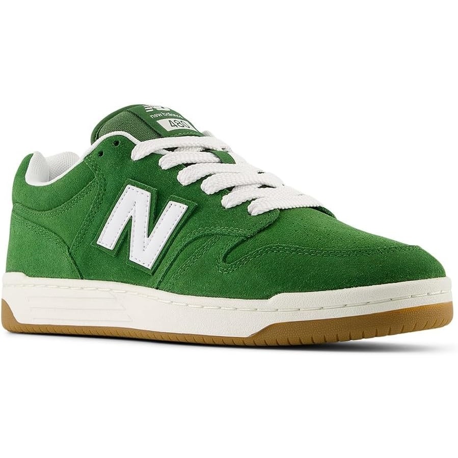 image:imageNew Balance Mens 480 V1 SneakersDark OliveWhite