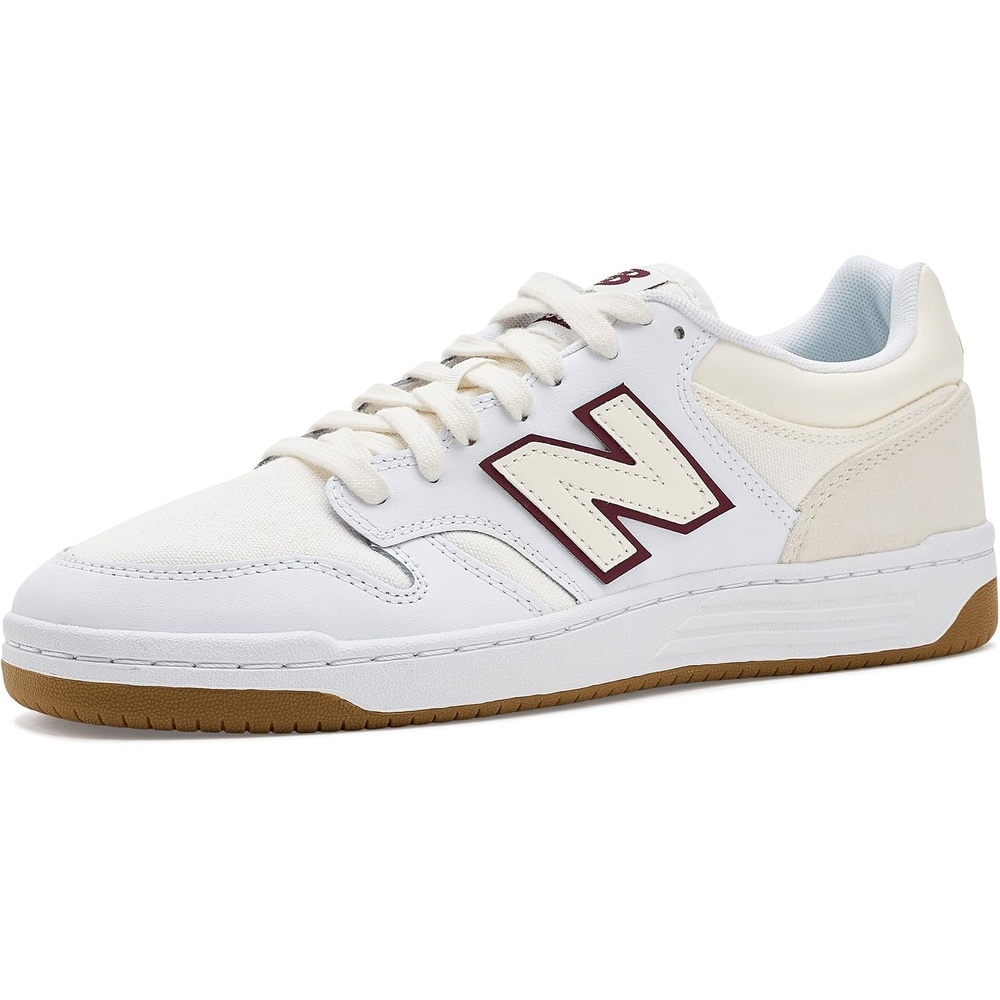 image:imageNew Balance Mens 480 V1 SneakersSea SaltClassic Crimson